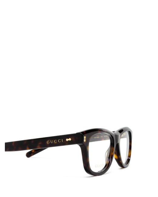 Gucci White Eyewear Square Frame Glasses for men
