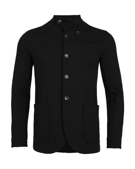 Armani Collezioni Black Logo Casual Jacket for men