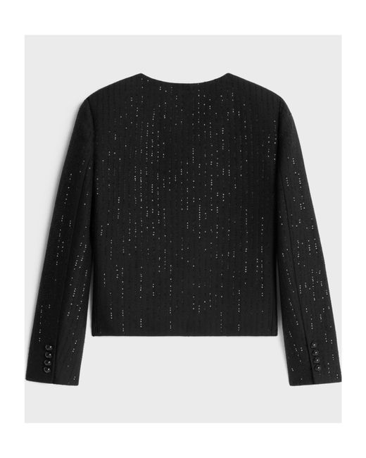 Céline Black Chelsea Jacket With Sequins