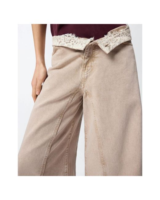 Pinko Natural Winona Wide Leg Jeans