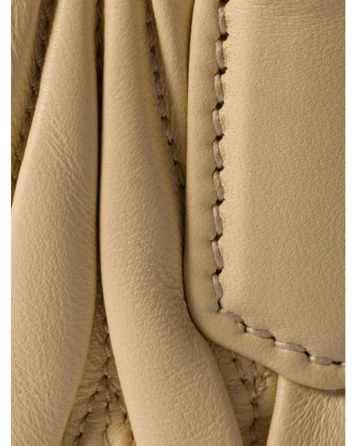 Miu Miu Natural Arcadie Matelassé Nappa Leather Bag