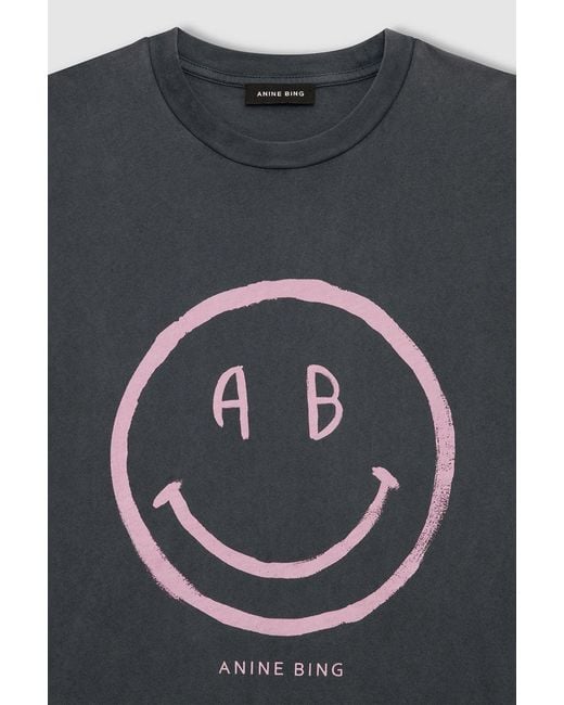 Anine Bing Black Cade Graphic Cotton T-Shirt