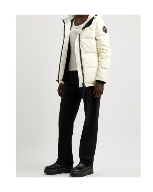 Canada Goose White Chelsea Padded Arctic-Tech Parka Coat