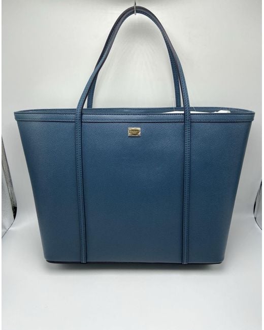 Dolce & Gabbana Blue Logo Tote Bag