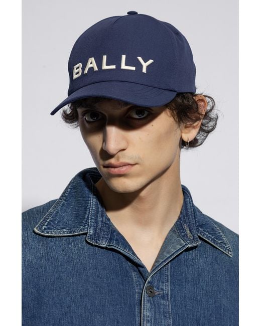 Bally Blue Logo Embroidery Baseball Cap for men