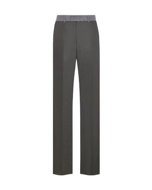 Dior Gray Homme Button Detailed Straight Leg Pants for men