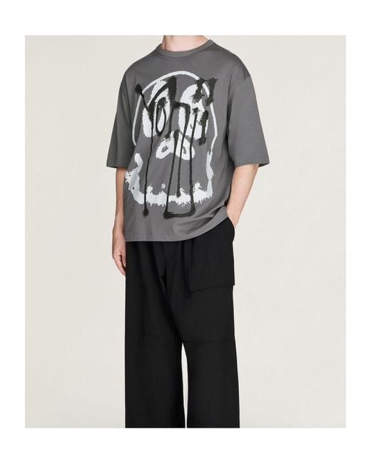 Y-3 Gray Chito Graphic Printed Short-Sleeved T-Shirt for men