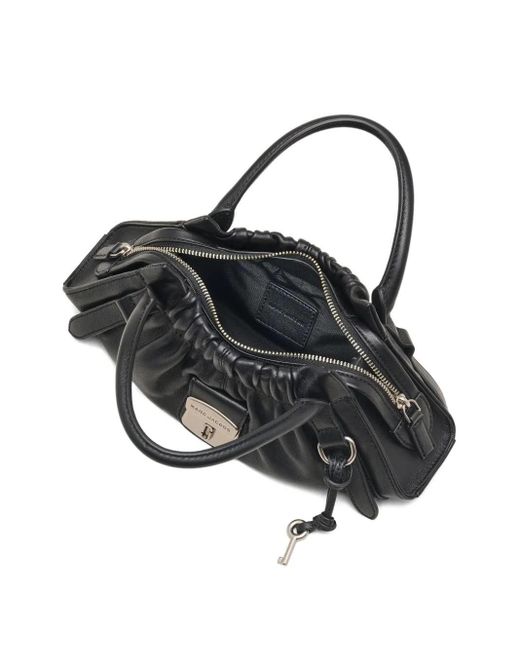 Marc Jacobs Black Logo Detailed Zipped Tote Bag