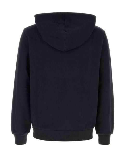 A.P.C. Blue V.P.C. Logo-Print Hoodie for men
