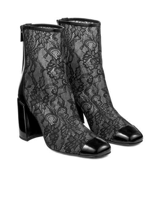 Jimmy Choo Black Kisu Heeled Ankle Boots