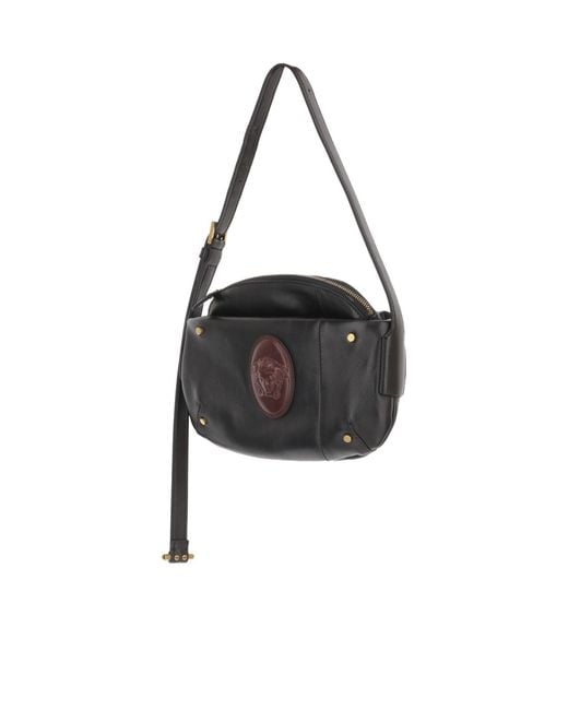 Versace Black Zip-Up Mini Shoulder Bag