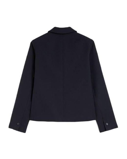 Jil Sander Blue Wool Gabardine Jacket