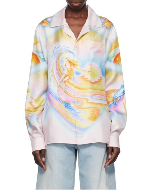 Casablanca White Psychedelic Nirvana Long-Sleeved Shirt