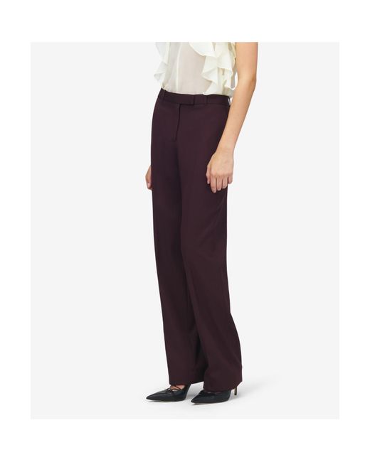 McQueen Purple Concealed-Fastening Tailored Trousers