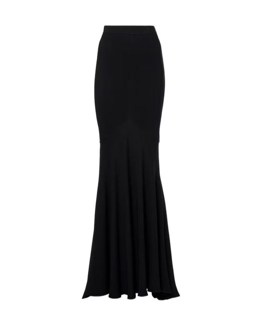 Patou Black Pleated Detail Skirt