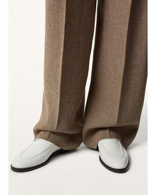 Loro Piana White Sergio Loafer
