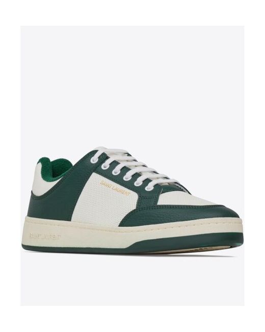 Saint Laurent Green Sl/61 Round Toe Low-Top Sneakers for men