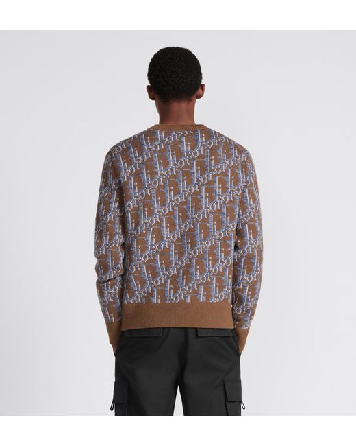 Dior Gray Oblique Sweater for men