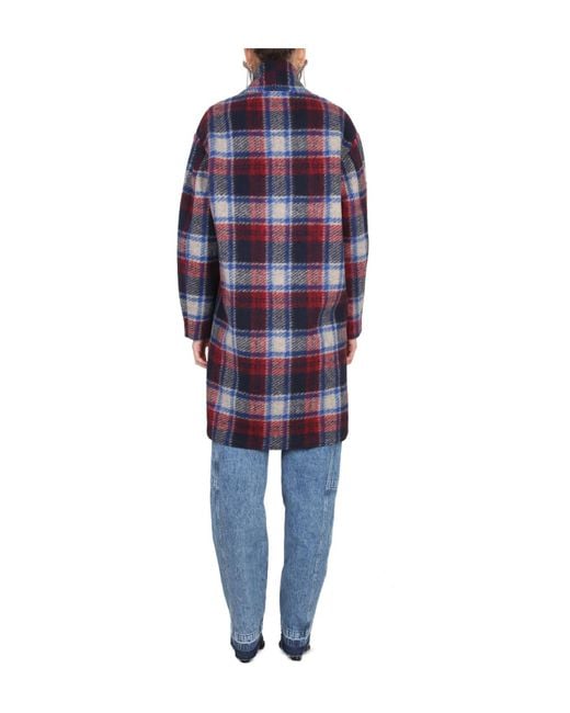 Isabel Marant Blue Plaid Coat