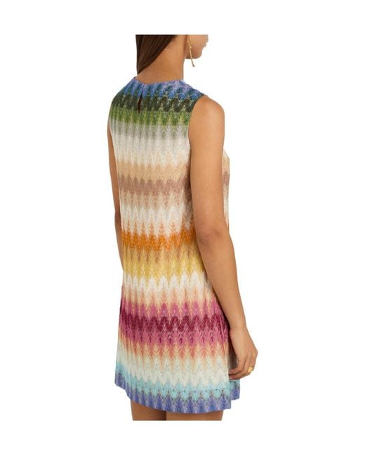 Missoni Pink Patterned Lace Mini Dress