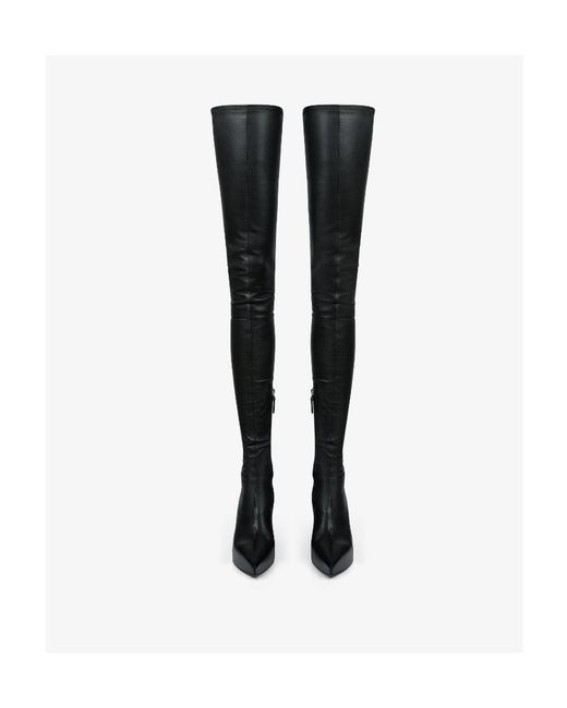 Givenchy Black Pointed Tote Thigh Boots