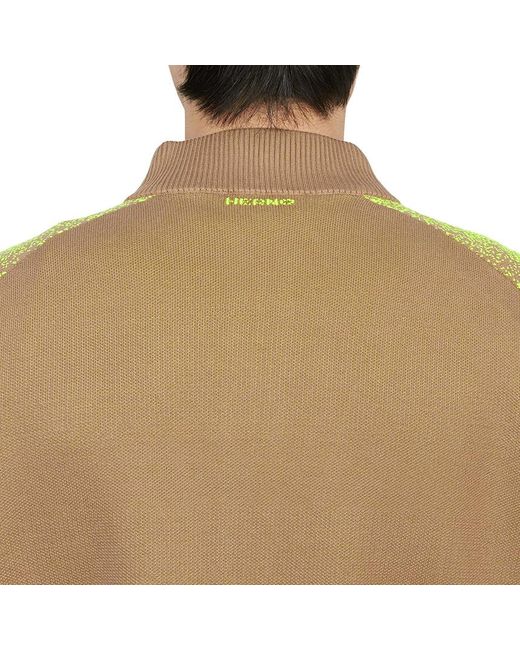 Herno Green Zip-Up High Neck Cardigan for men