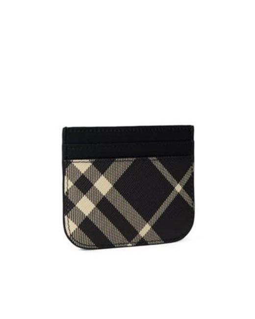 Burberry Black Check Card Holder
