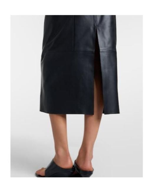 Vince Black Leather Pencil Skirt