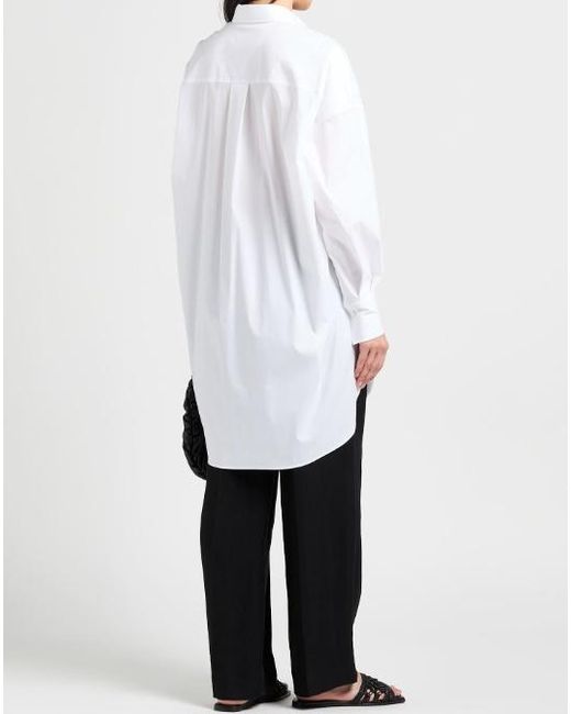 Brunello Cucinelli White Solid Colour Shirts Blouses
