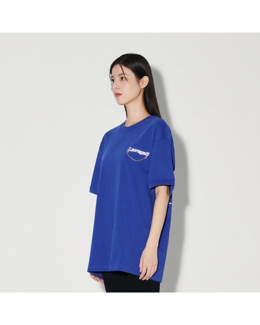 LIU REGALI Blue Logo Details Short-Sleeved T-Shirt