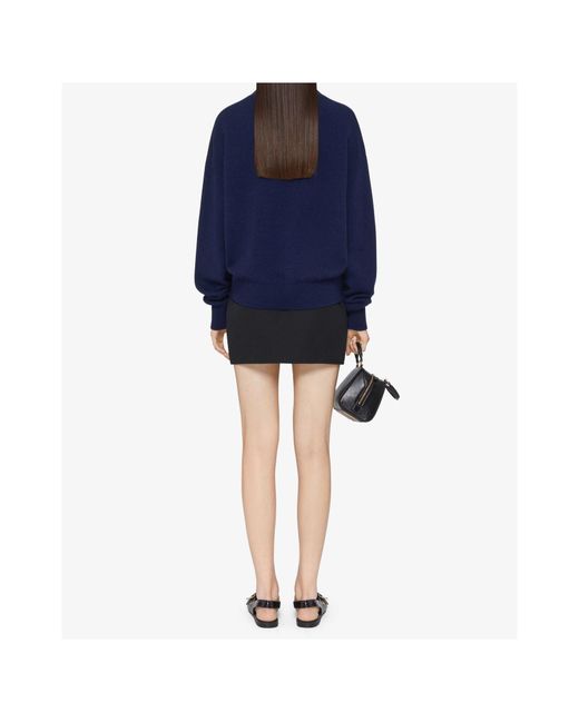 Givenchy Blue 4G Motif Oversized Knit Jumper