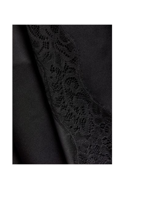 Reformation Black Lace-Trim Silk Midi Slip Dress