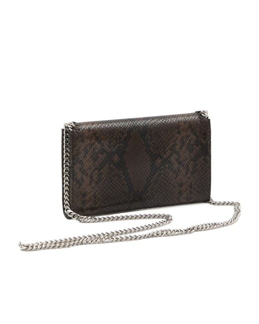 Stella McCartney Black Embossed Chain Wallet