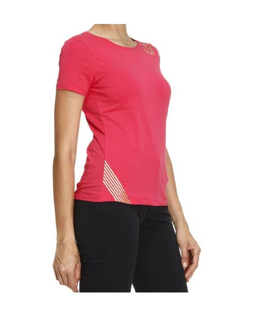 Emporio Armani Red Round-Necked T-Shirt