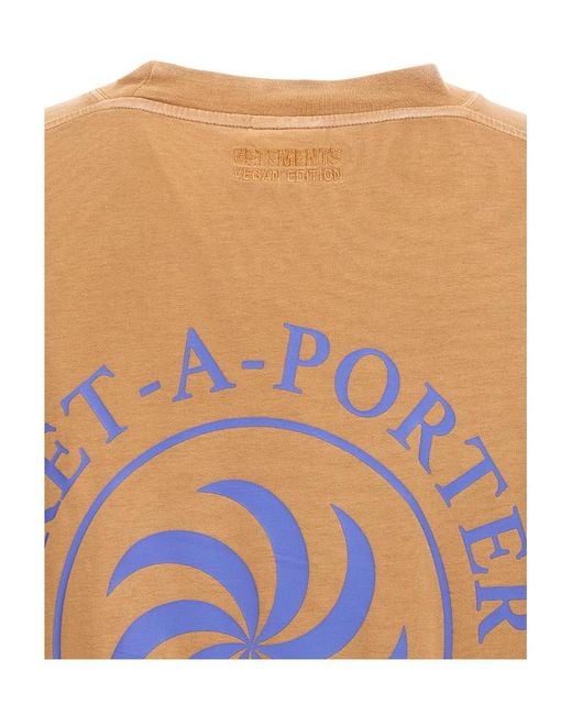 Vetements Multicolor Vegan Logo-Print Cotton T-Shirt for men