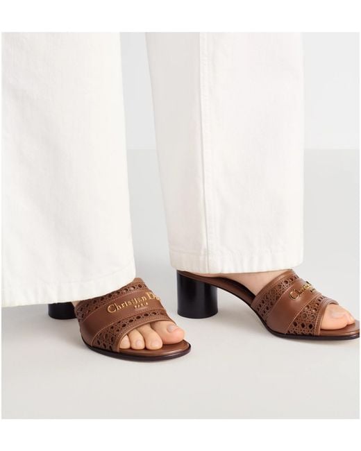 Dior Brown D-Lane Heeled Slide