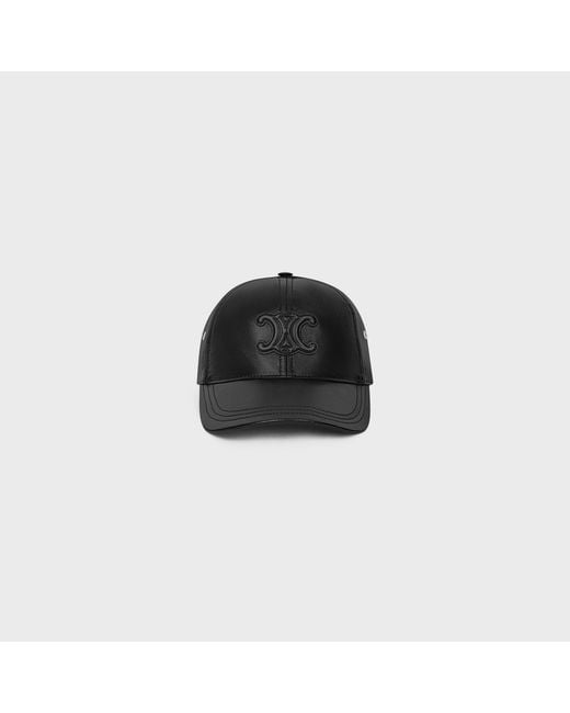 Céline Black Triomphe Baseball Cap