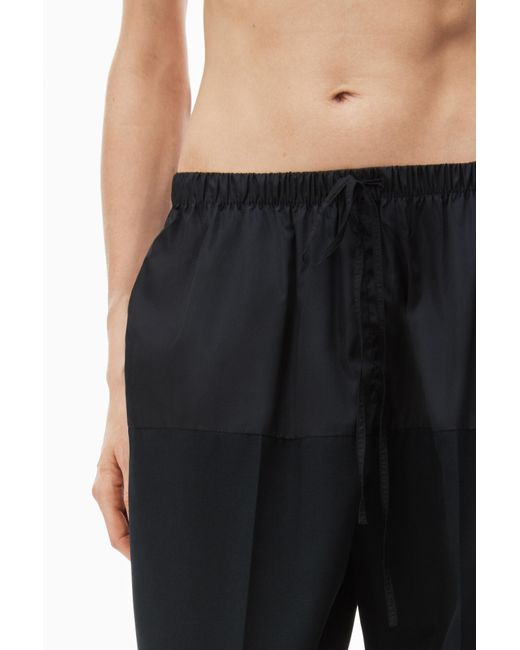 Alexander Wang Black Drawstring Nylon Trousers
