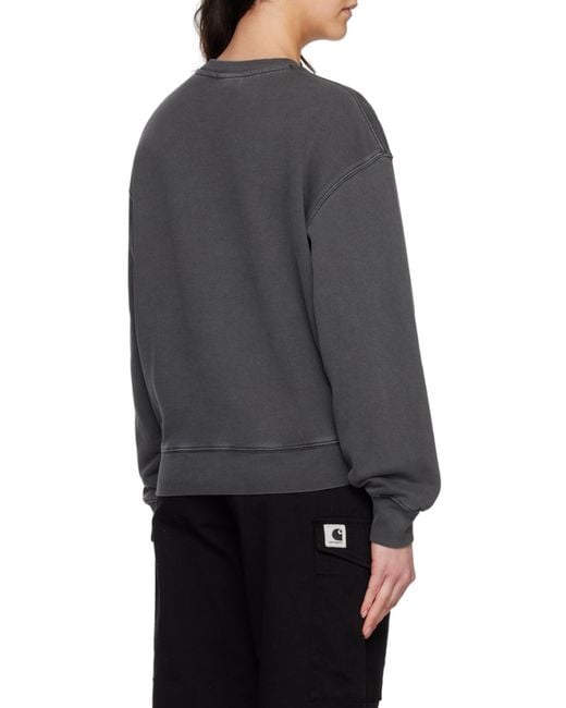 Carhartt Gray Wip Logo Patch Crewneck Sweatshirt