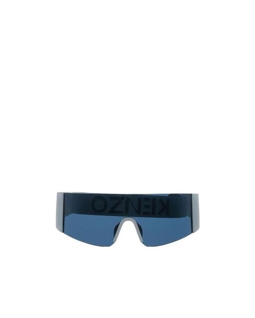 KENZO Blue Mask-Style Square-Frame Sunglasses for men