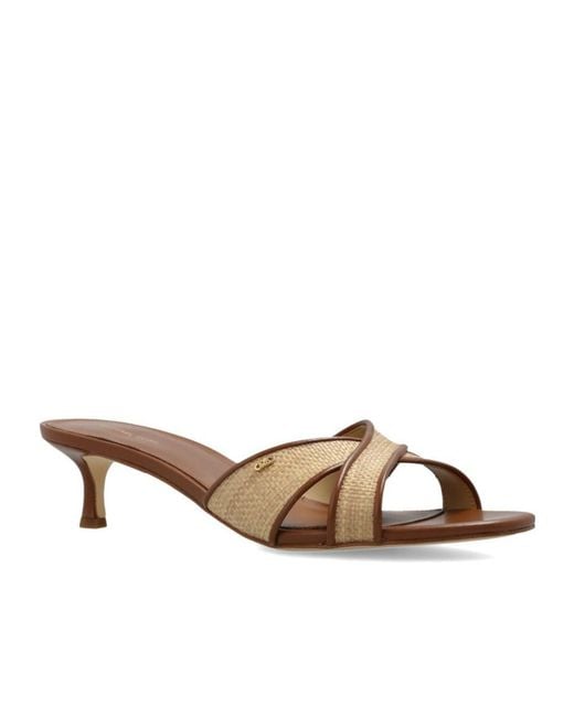 MICHAEL Michael Kors Brown Cassidy Heeled Mules