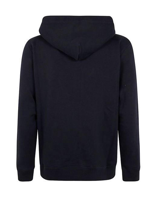 Dondup Blue Logo Print Zip-Up Hoodie for men