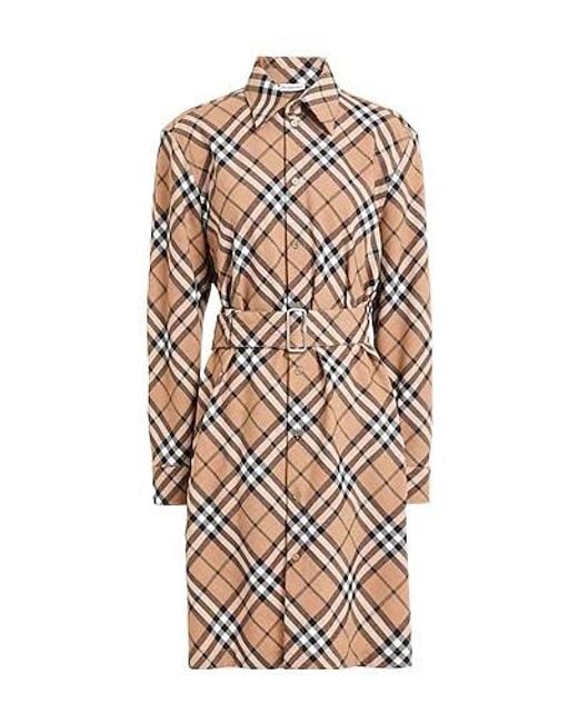 Burberry White Printed Shirt Dress