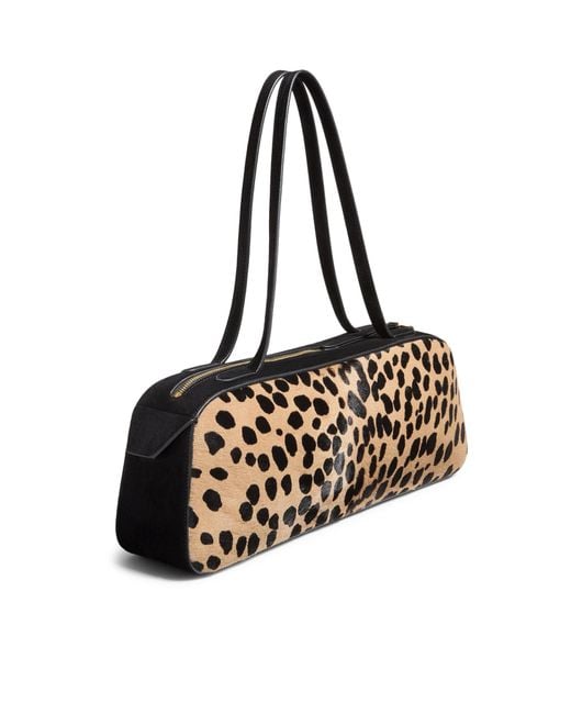 Khaite Black Simona Leopard-Printed Shoulder Bag