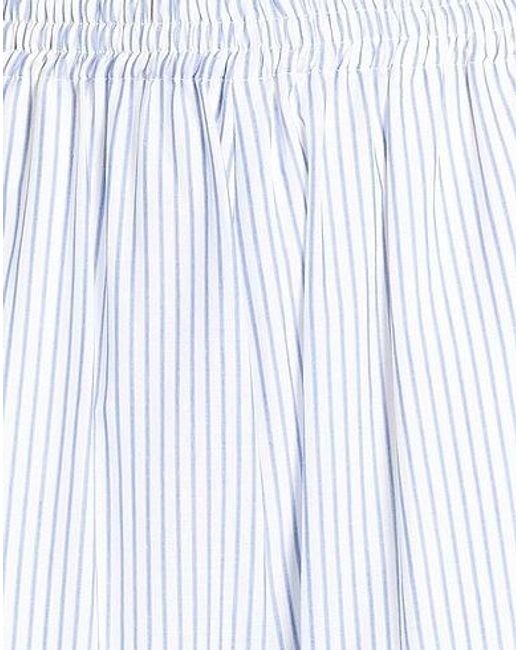 MM6 by Maison Margiela White Striped Trousers