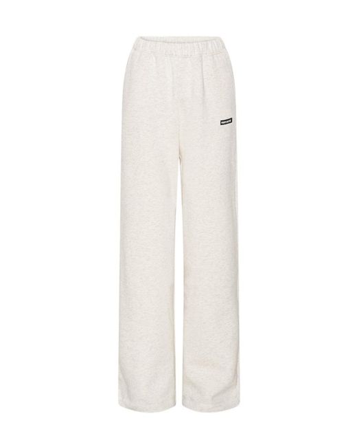 ROTATE BIRGER CHRISTENSEN White Wide-Leg Fleece Pants