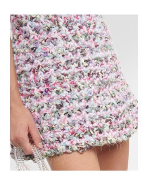 SUSAN FANG Multicolor Beaded Crochet Minidress