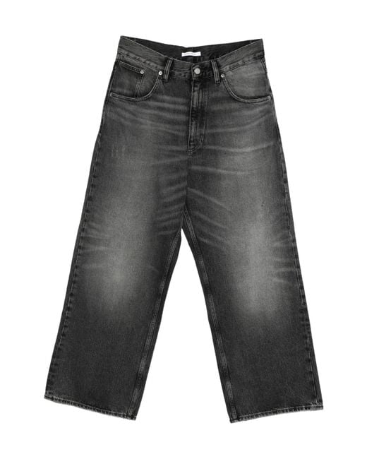 sunflower Gray Topstitching Wide-Leg Jeans for men