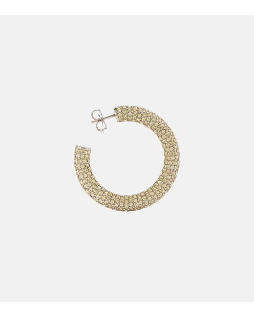 AMINA MUADDI White Cameron Medium Earrings