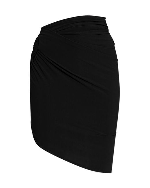 Jacquemus Black Drapeado Skirt